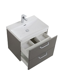 BelBagno Тумба с раковиной Due 50 подвесная Сатин ручки Белые – фотография-8